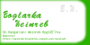 boglarka weinreb business card